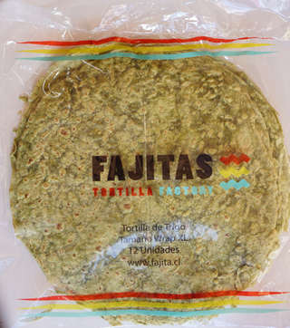 Producto Tortilla Trigo Espinaca 10 pulgadas