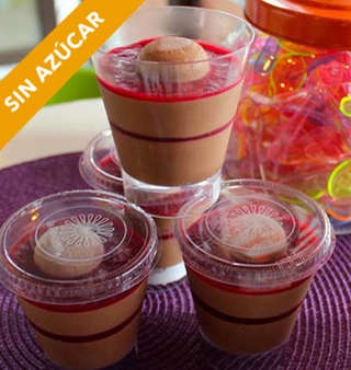 Producto Mousse de chocolate belga sin azúcar individual