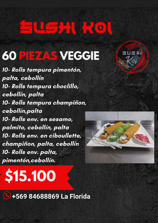 Producto 60 Piezas Veggie