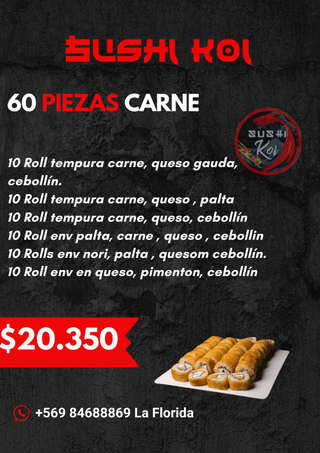 Producto 60 Piezas carne