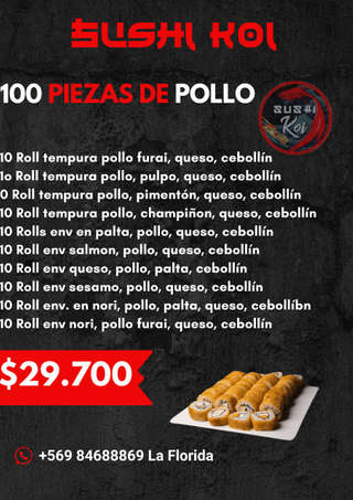 Producto 100 Piezas de pollo