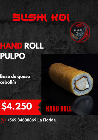 Producto Hand Roll Pulpo