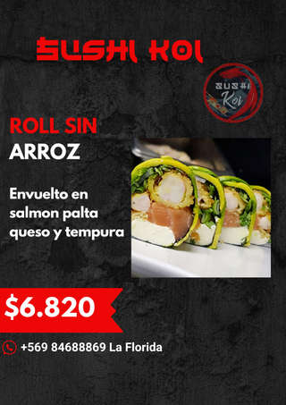 Producto Rolls sin arroz