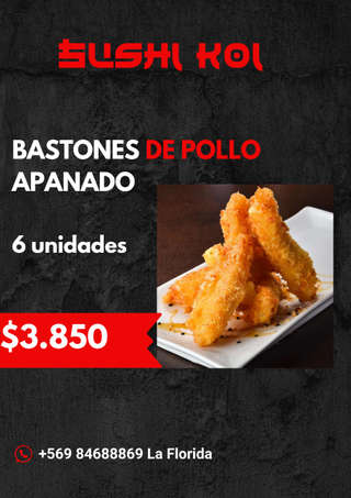 Producto Bastones de Pollo apanados