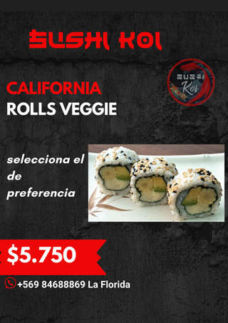Producto California Rolls Veggie