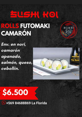Producto Rolls Futomaki Camarón 
