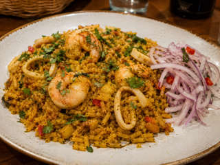 Producto Arroz con Marisco Peruano. 