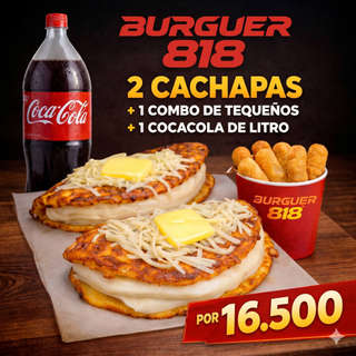 Producto ⭐2 Cachapas con tequeños y coca cola 1lt⭐