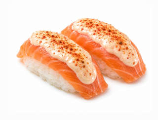 Producto Nigiri De Salmon Con Salsa Acevichada y Merken 2 unidades