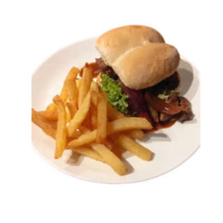 Producto Sandwich de Lomo Saltado  Bebida y Papas Fritas
