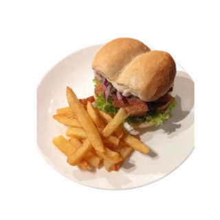 Producto Sandwich de Chicharron de Cerdo Bebida y Papas Fritas