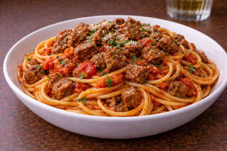 Producto Tallarines en salsa pomodoro con seitan en trozos