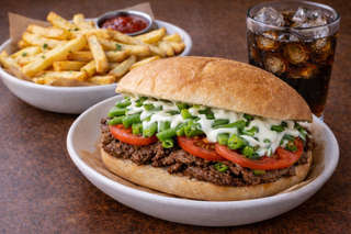 Producto Sandwich Chacarero con papas y bebida