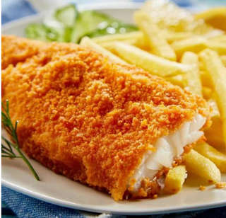 Producto Merluza Apanada más agregado y salsa