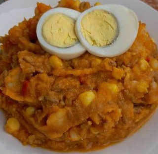 Producto Charquican de carne con huevo duro