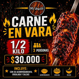 Producto Carne en vara para 2 personas