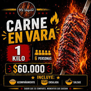 Producto Carne en vara para Seis Personas