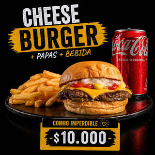 Producto Promo - Cheese burger y bebida
