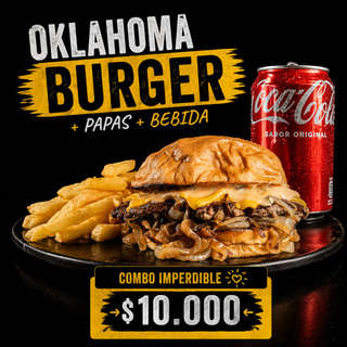 Producto Promo Oklahoma-Papas Fritas-Bebida