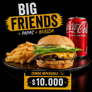 Producto Promo Big Friend-Papas Fritas-Bebida